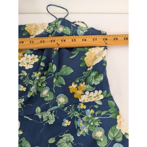 Old Navy Fit & Flare Tie-Strap Mini Dress Size XL Floral Square Neck Viscose New - Picture 7 of 8
